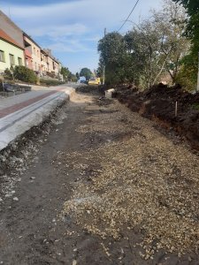 Místní komunikace ulice Školní, Vinohradská a Komenského, Dolní  Němčí